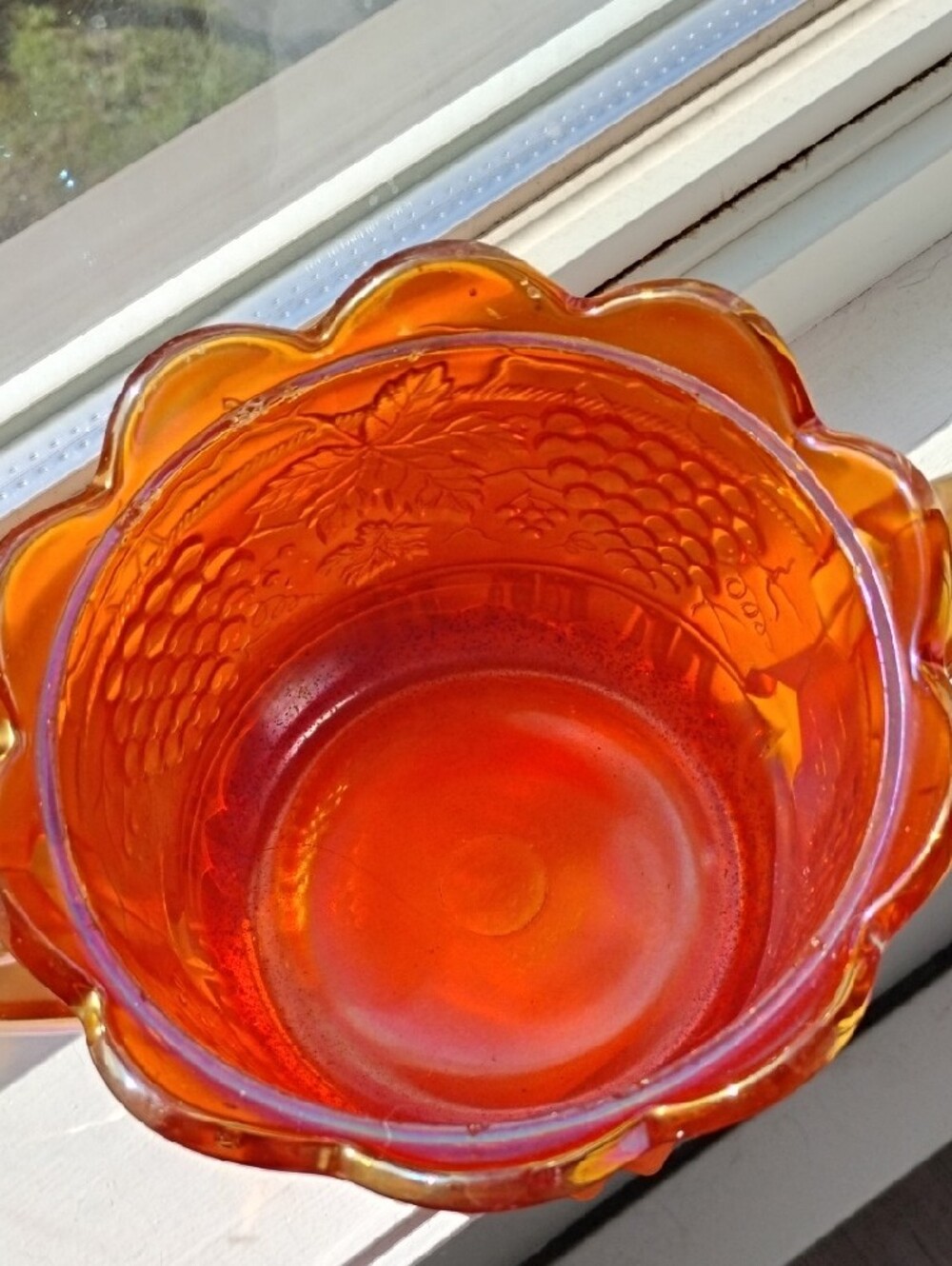 Merigold Northwood Carnival Glass Two-Handled Bonbon Bowl - Picture 2 of 6